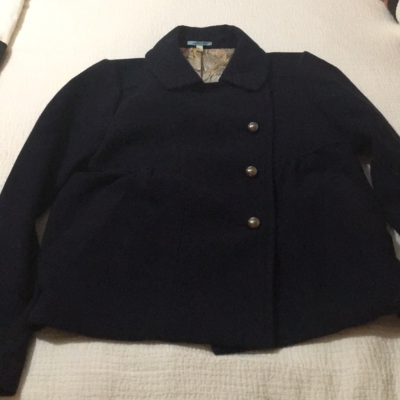 Anthropologie Navy Wool Jacket - Picture 6 of 6
